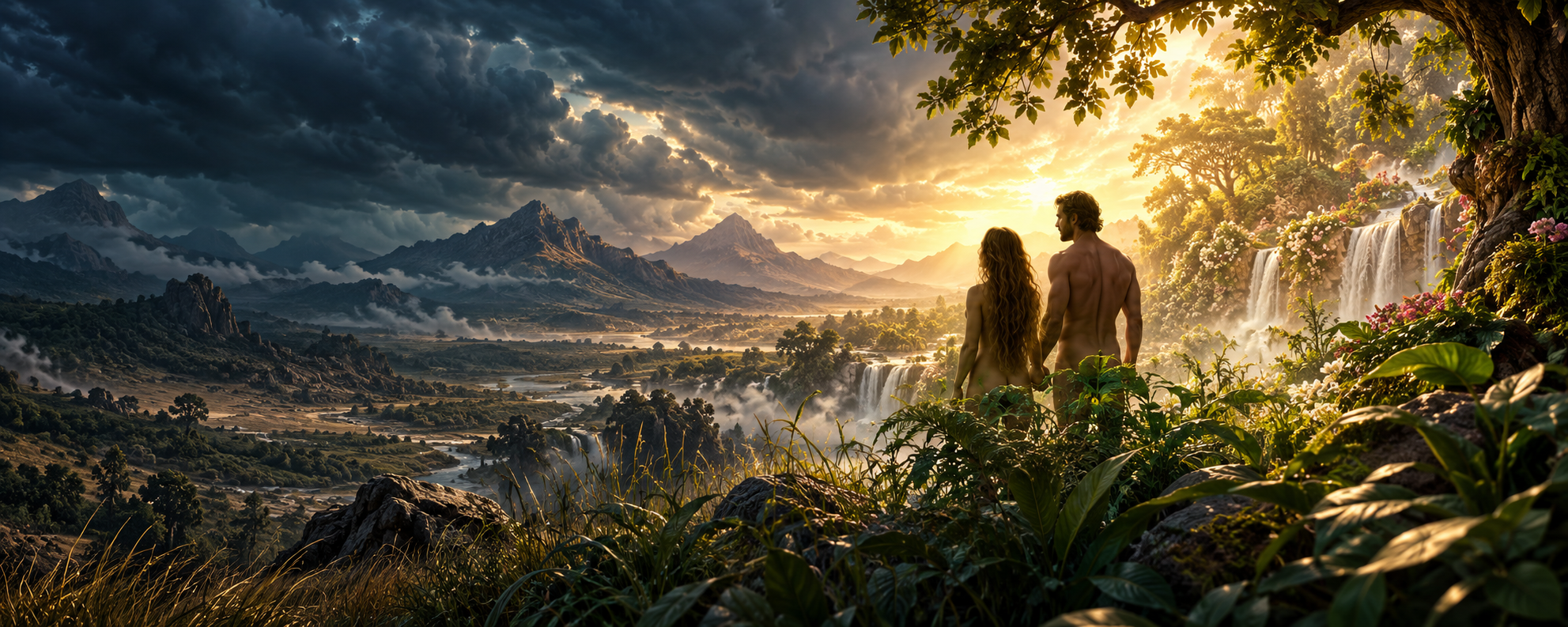 Original concept artwork for the Adam and Eve feature film preview